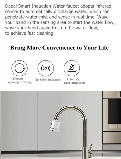 Diiib Automatic Sense Infrared Unplugged Induction Touchless Water Saver Device For Kitchen Bathroom Sink Faucet