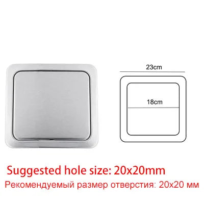 Stainless Steel Recessed Built-in Balance Swing Flap Lid Cover Trash Bin Garbage Can Kitchen Counter Top