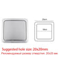 Stainless Steel Recessed Built-in Balance Swing Flap Lid Cover Trash Bin Garbage Can Kitchen Counter Top