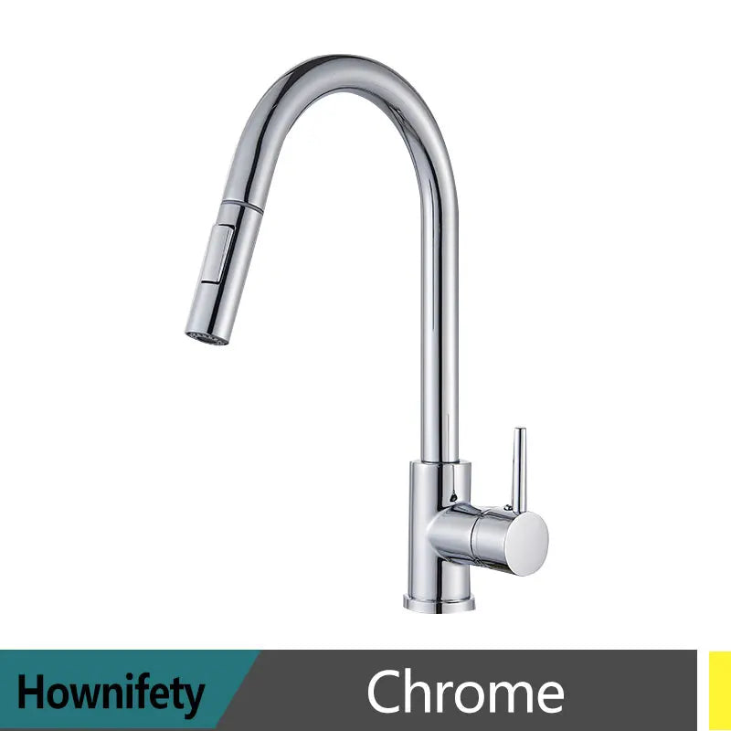 Hownifety Black Kitchen Faucet Cold Hot Water Mixer Crane Tap Sprayer Stream Rotation Sink Tapware Wash For Kitchen Pull Out