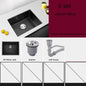 black Kitchen Sink 304 Stainless Steel Single sink kitchen vegetable washing basin black sink  above counter or udermount