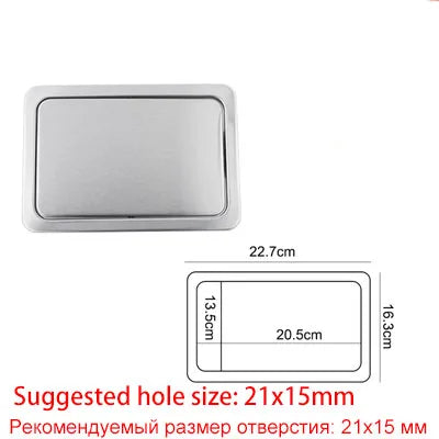 Stainless Steel Recessed Built-in Balance Swing Flap Lid Cover Trash Bin Garbage Can Kitchen Counter Top