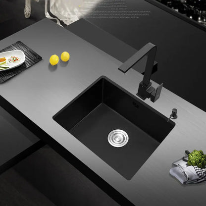 black Kitchen Sink 304 Stainless Steel Single sink kitchen vegetable washing basin black sink  above counter or udermount