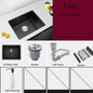 black Kitchen Sink 304 Stainless Steel Single sink kitchen vegetable washing basin black sink  above counter or udermount