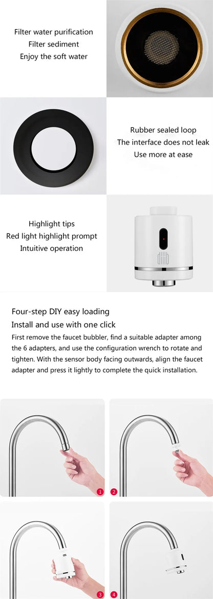 Diiib Automatic Sense Infrared Unplugged Induction Touchless Water Saver Device For Kitchen Bathroom Sink Faucet