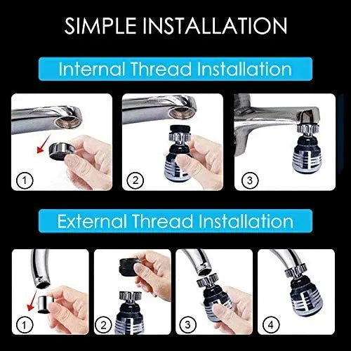 Kitchen Gadgets 2 Modes 360 Rotatable Bubbler High Pressure Faucet Extender Water Saving Bathroom Kitchen Accessories Supplies