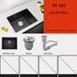 black Kitchen Sink 304 Stainless Steel Single sink kitchen vegetable washing basin black sink  above counter or udermount