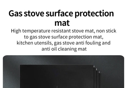 4 Pieces 27 Cm Gas Stove Surface Protection Pad Washable Oil And Dirt Resistant Kitchen Cleaning Accessories