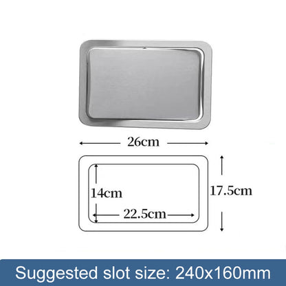 Stainless Steel Recessed Built-in Balance Swing Flap Lid Cover Trash Bin Garbage Can Kitchen Counter Top