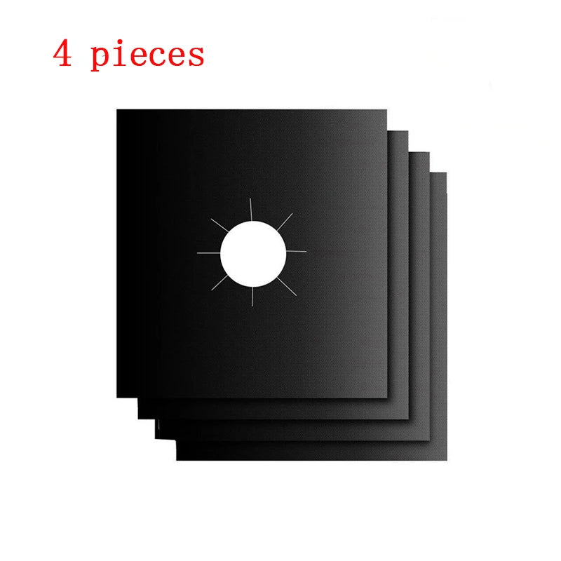 4 Pieces 27 Cm Gas Stove Surface Protection Pad Washable Oil And Dirt Resistant Kitchen Cleaning Accessories