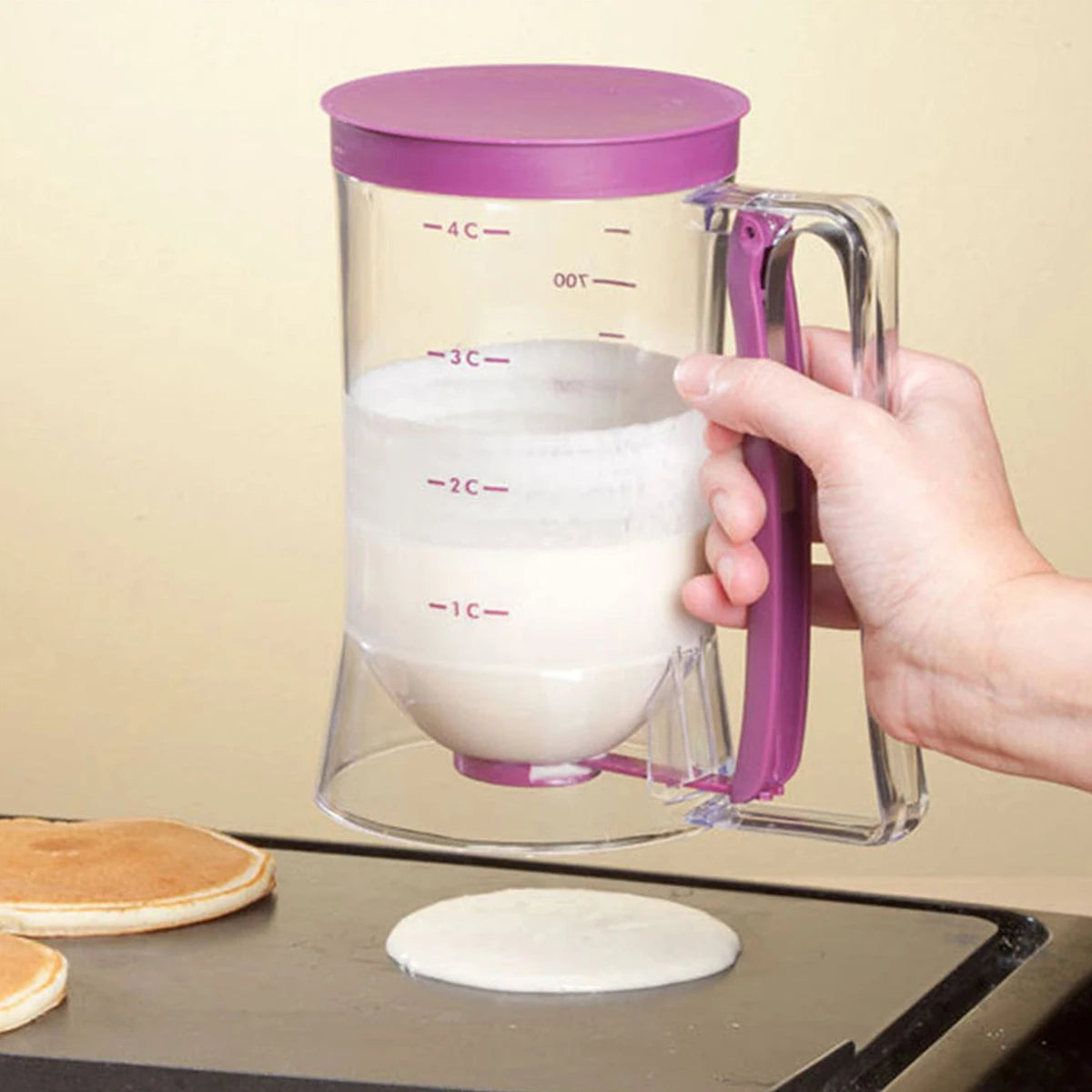 900ml Batter Separator Pancake Batter Dispenser Bracket Cookie Waffles Batter Dispenser Cream Speratator Measuring Baking Tools