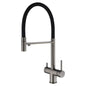 304 Stainless Steel Kitchen Faucet, Sink Hot and Cold Water 3 in 1 Faucet Silicone Hose Three Modes 60cm Stretch Faucet