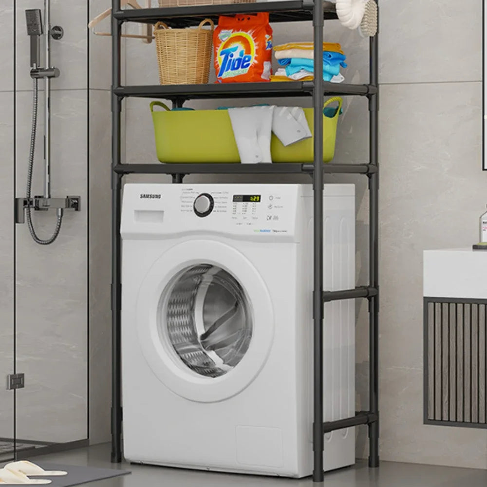 Perforation-Free Washing Machine Shelves Multi-Layer Floor Standing Bathroom Storage Racks Multifunctiona Bathrooms Accessories