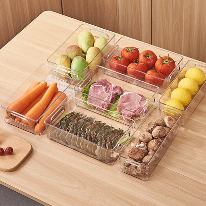 Transparent Refrigerator Storage Box Vegetable Fruit Organizer Fridge Clear Container For Food Home Kitchen Tools Accessories