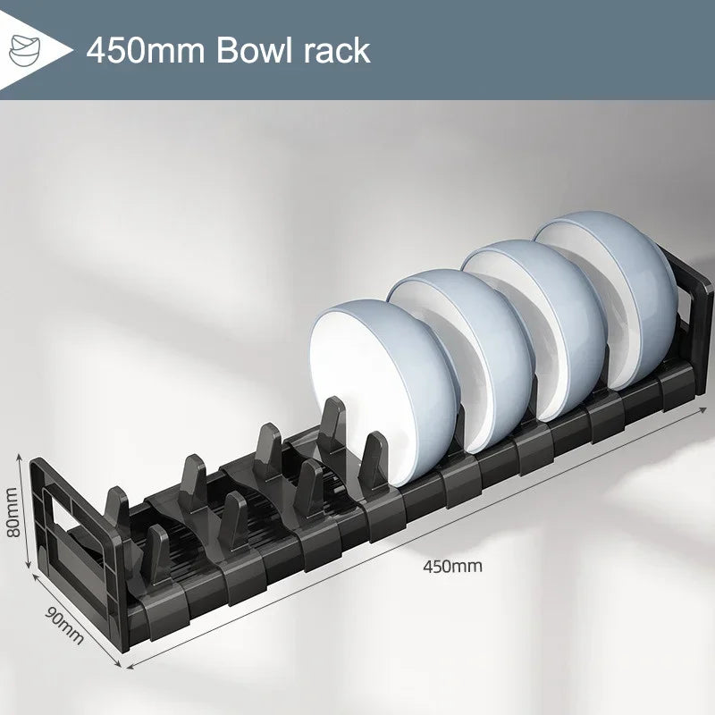 Plastic Kitchen Cabinet Dish Storage Rack Drawer Dish Rack Built-in Dish Drain Rack Plate Divider Storage Rack for Dish Rack