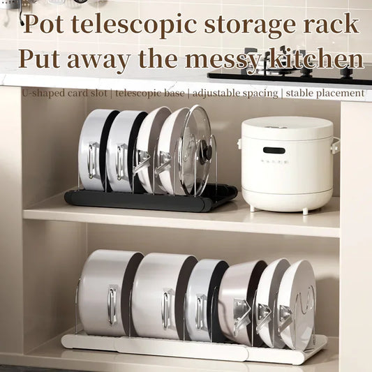 Pot Storage Rack Multi-layer Adjustable Kitchen