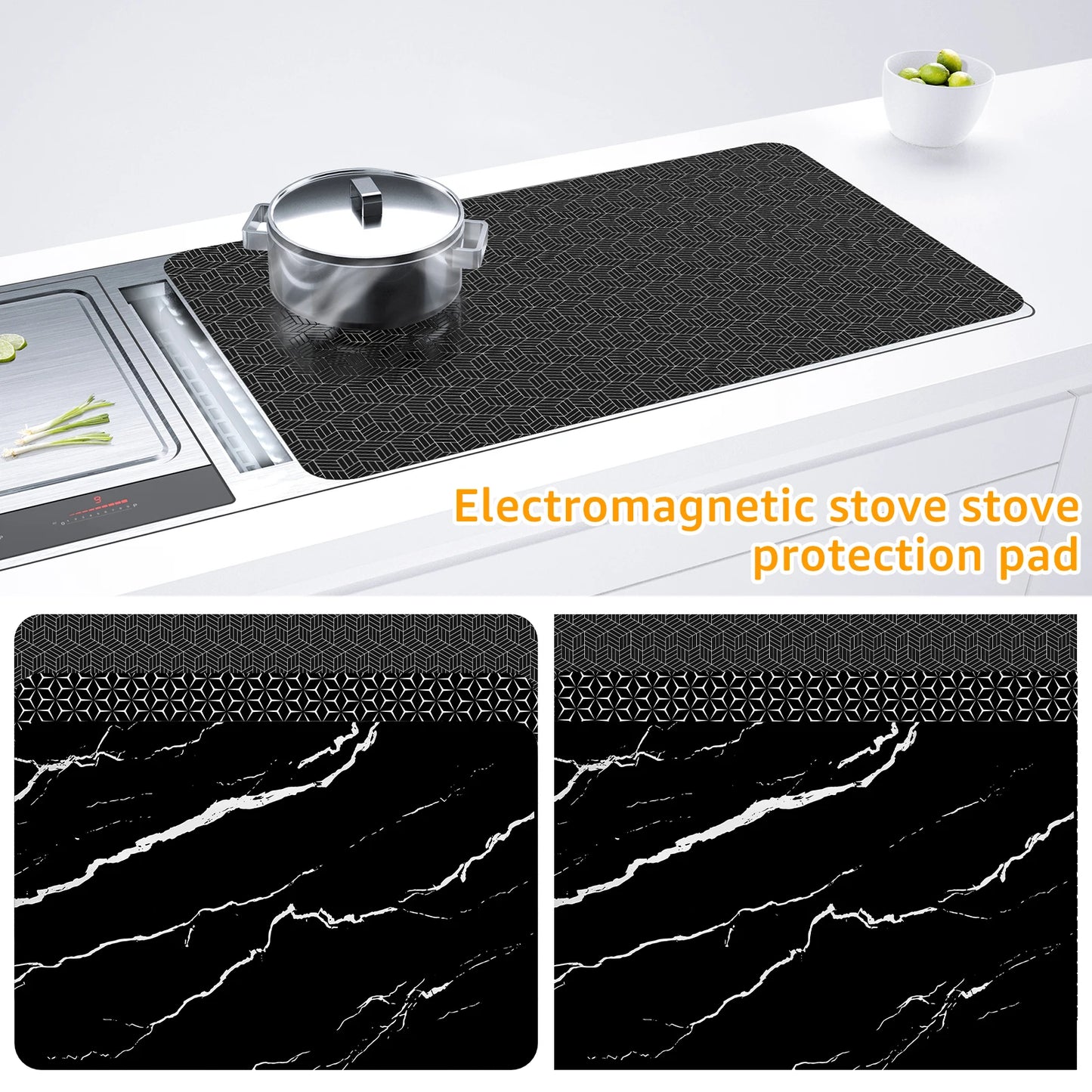 Induction Cooktop Mat Silicone Induction Cooker Covers Heat-resistant Induction Cooktop Protector Mat Cooktop Scratch Protector