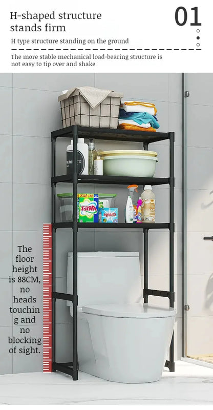 Perforation-Free Washing Machine Shelves Multi-Layer Floor Standing Bathroom Storage Racks Multifunctiona Bathrooms Accessories