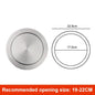 Round Stainless Steel Flap Flush Recessed Built-in Balance Swing Flap Lid Cover Trash Bin Garbage Can Kitchen Counter Top