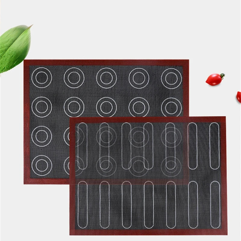 1 Pcs Perforated Silicone Baking Mat Non Stick Half Sheet Oven Liners Reusable Bread Macaron Cookie Sheet  Kitchen Bakeware Tool