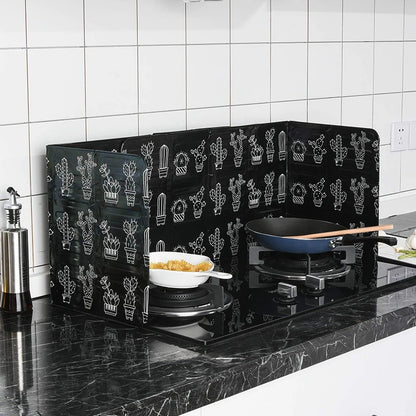 Aluminum Foil Gas Stove Baffle Kitchen Oil Plate Foldable Frying Pan Oil Splash Protection Screen Kichen Accessories