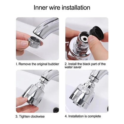 Kitchen Faucet Adapter Shower Head Bathroom Water Saving Tap Splash Filter Bubbler Aerator Universal Rotatable Diffuser Nozzle