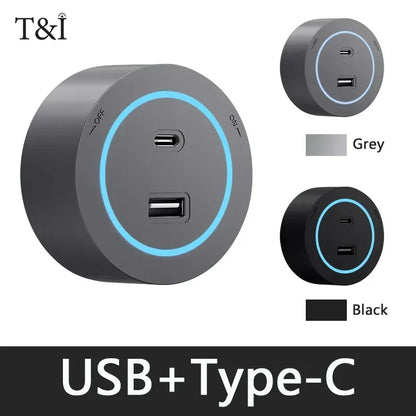 Slide Rail Power Track Socket Surface/Embedded Installation Socket UN/US/UK/EU/Universal US/USB Type-C Wall-Mounted Rail Socket