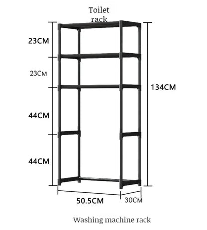 Perforation-Free Washing Machine Shelves Multi-Layer Floor Standing Bathroom Storage Racks Multifunctiona Bathrooms Accessories