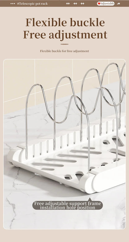 Pot Storage Rack Multi-layer Adjustable Kitchen