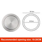 Round Stainless Steel Flap Flush Recessed Built-in Balance Swing Flap Lid Cover Trash Bin Garbage Can Kitchen Counter Top