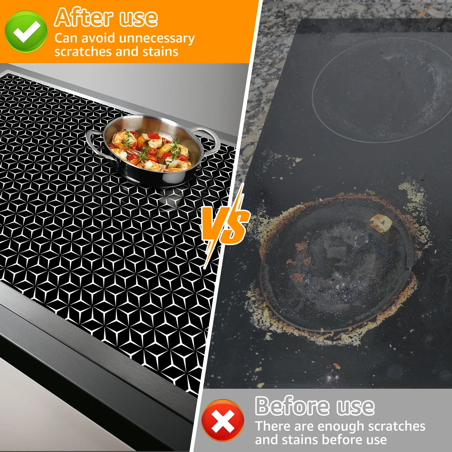 Induction Cooktop Mat Silicone Induction Cooker Covers Heat-resistant Induction Cooktop Protector Mat Cooktop Scratch Protector