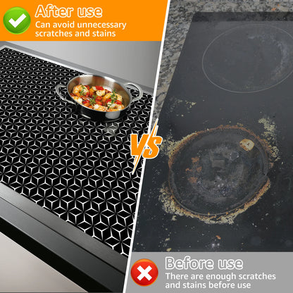 Induction Cooktop Mat Silicone Induction Cooker Covers Heat-resistant Induction Cooktop Protector Mat Cooktop Scratch Protector