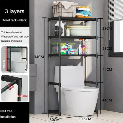 Perforation-Free Washing Machine Shelves Multi-Layer Floor Standing Bathroom Storage Racks Multifunctiona Bathrooms Accessories