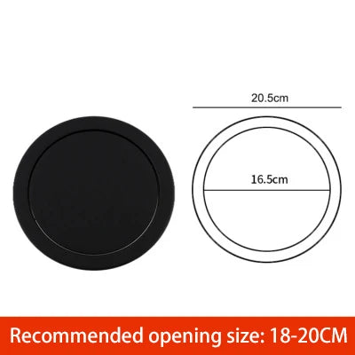 Round Stainless Steel Flap Flush Recessed Built-in Balance Swing Flap Lid Cover Trash Bin Garbage Can Kitchen Counter Top