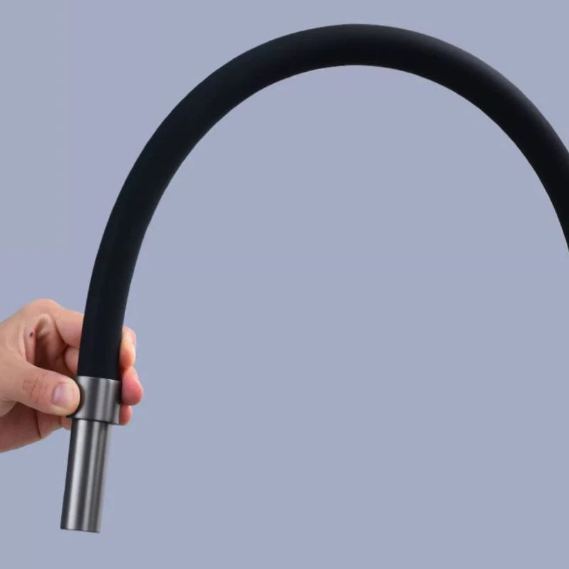 304 Stainless Steel Kitchen Faucet, Sink Hot and Cold Water 3 in 1 Faucet Silicone Hose Three Modes 60cm Stretch Faucet