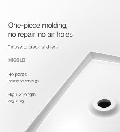 HIGOLD Rectangle Basin Sink Quartz Material Bathroom Vanity Washbasin White Hotel Style Support Custom OEM and ODM